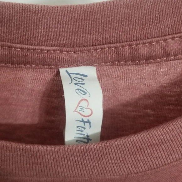 NWOT beachy religious cotton-poly blend t-shirt - Picture 3 of 6